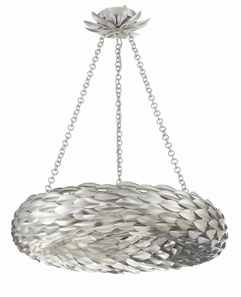 Crystorama 536-SA Broche Six Light Pendant Antique Silver Alternate Image.jpg