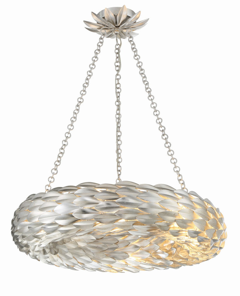 Crystorama 536-SA Broche Six Light Pendant Antique Silver Alternate Image 2.jpg