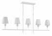 Crystorama 537-MT Broche Five Light Chandelier Matte White Alternate Image.jpg
