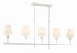 Crystorama 537-MT Broche Five Light Chandelier Matte White Alternate Image 2.jpg