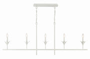 Crystorama 537-MT Broche Five Light Chandelier Matte White Alternate Image 4.jpg