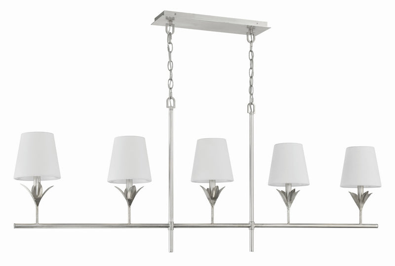 Crystorama 537-SA Broche Five Light Chandelier Antique Silver Alternate Image.jpg