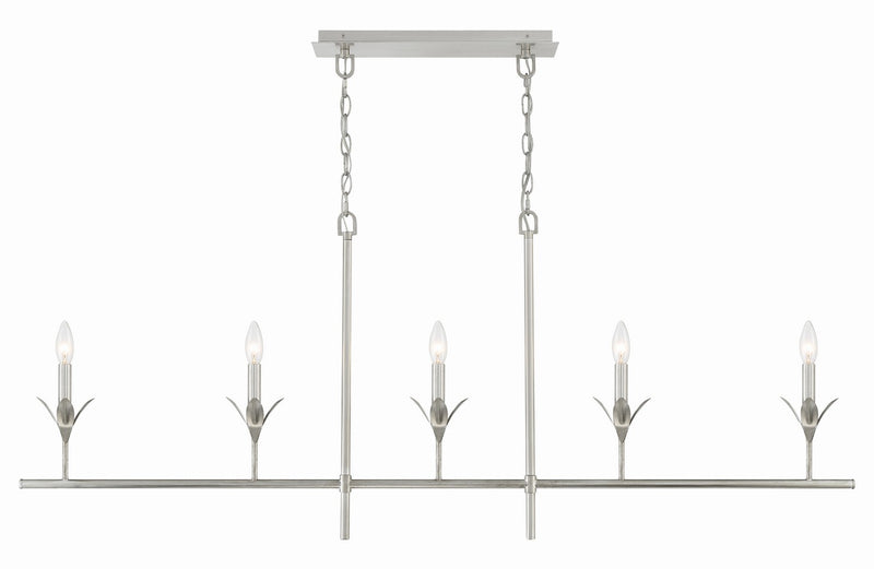 Crystorama 537-SA Broche Five Light Chandelier Antique Silver Alternate Image 4.jpg