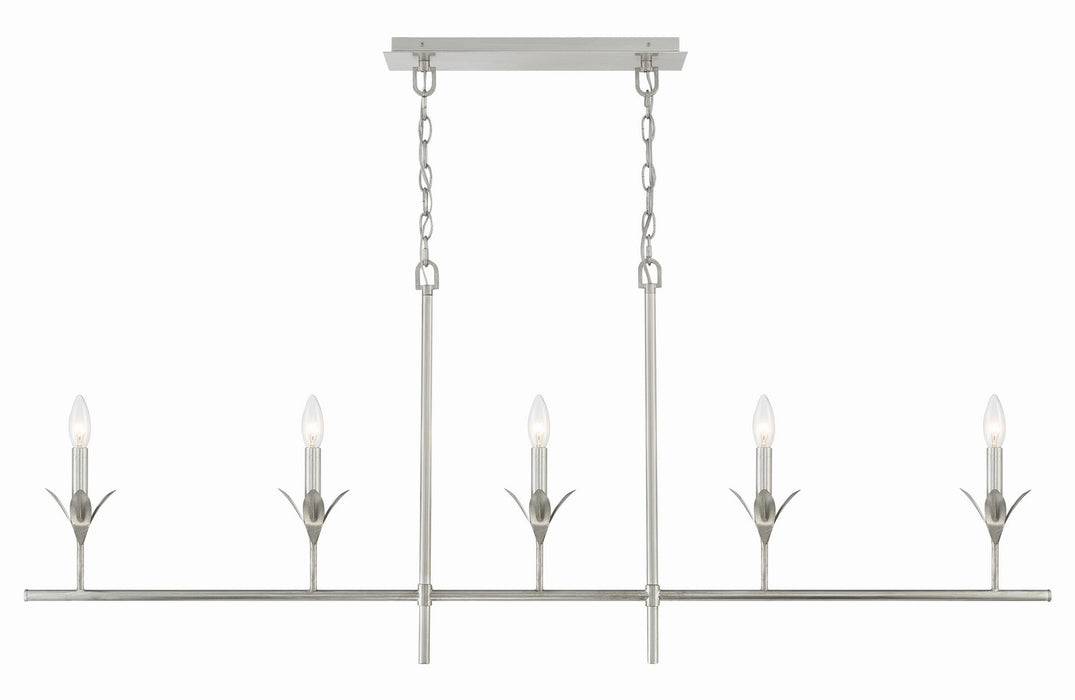 Crystorama 537-SA Broche Five Light Chandelier Antique Silver Alternate Image 4.jpg