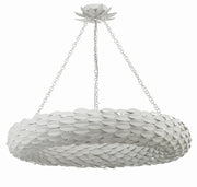 Crystorama 538-MT Broche Eight Light Pendant Matte White Alternate Image.jpg