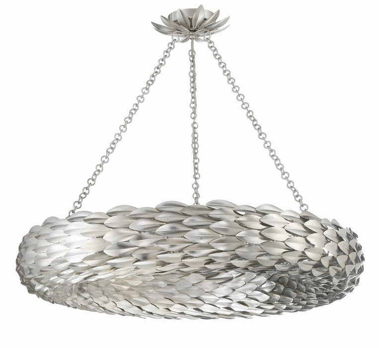 Crystorama 538-SA Broche Eight Light Pendant Antique Silver Alternate Image.jpg