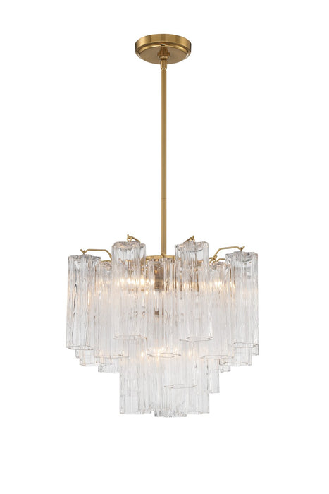 Crystorama ADD-300-AG-CL Addis Four Light Chandelier Aged Brass Alternate Image.jpg