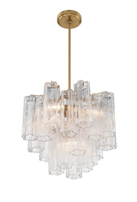 Crystorama ADD-300-AG-CL Addis Four Light Chandelier Aged Brass Alternate Image 2.jpg