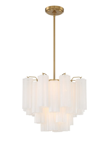 Crystorama ADD-300-AG-WH Addis Four Light Chandelier Aged Brass Alternate Image.jpg