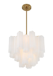 Crystorama ADD-300-AG-WH Addis Four Light Chandelier Aged Brass Alternate Image 2.jpg