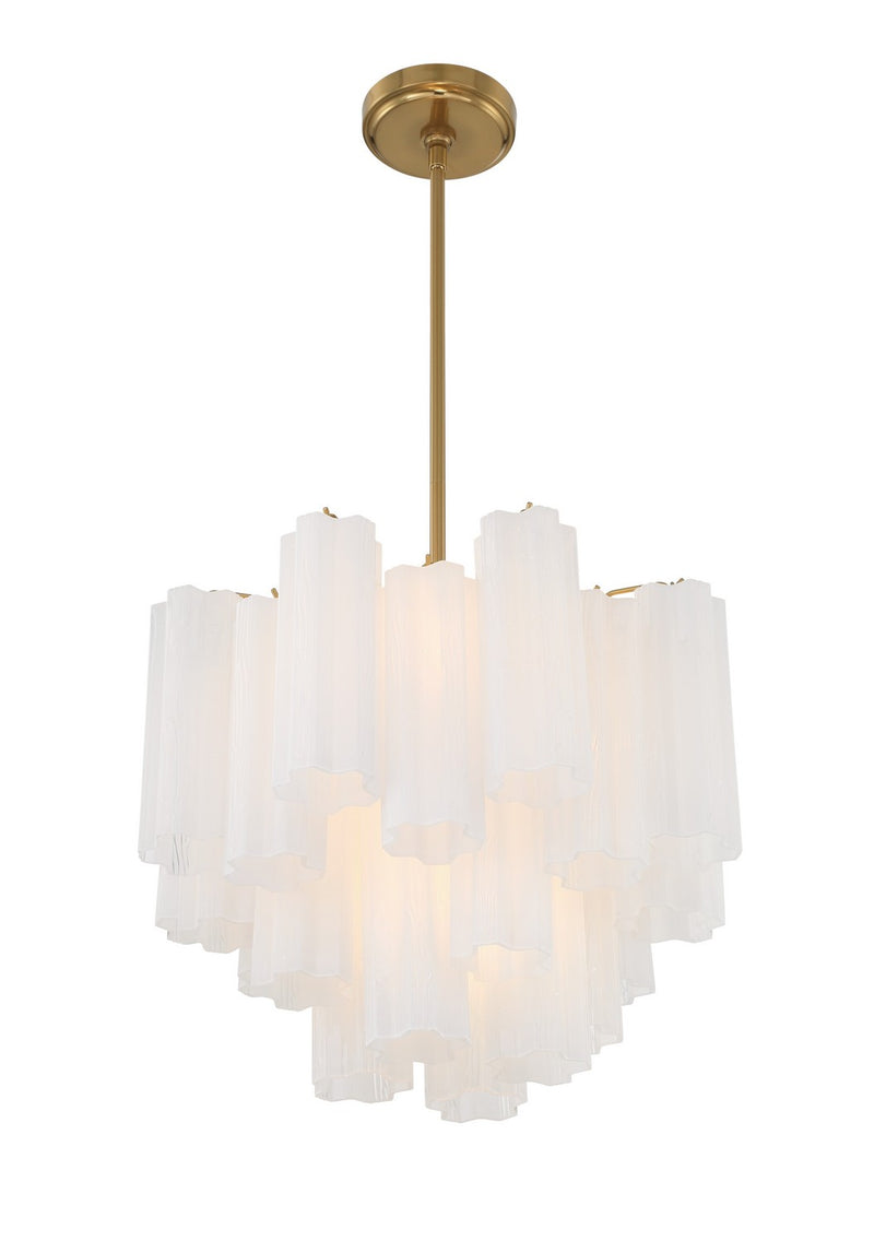 Crystorama ADD-300-AG-WH Addis Four Light Chandelier Aged Brass Alternate Image 2.jpg