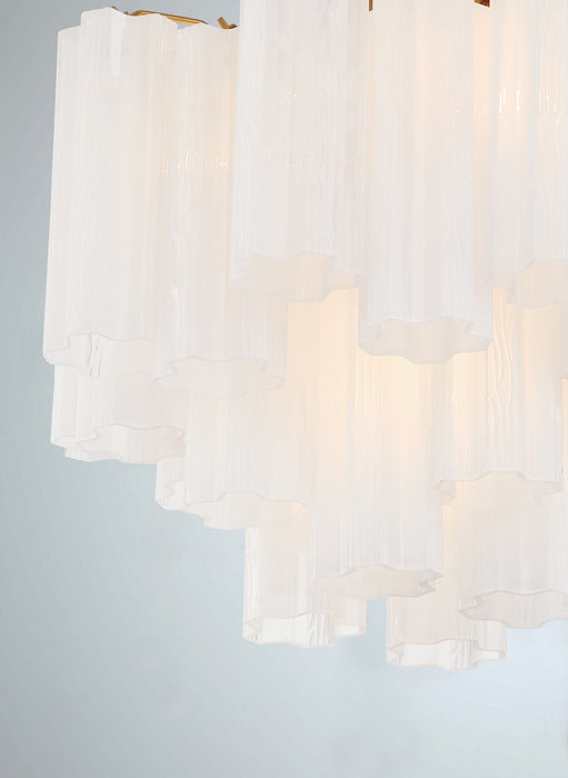 Crystorama ADD-300-AG-WH Addis Four Light Chandelier Aged Brass Alternate Image 4.jpg