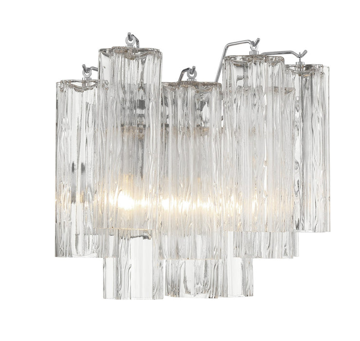 Crystorama ADD-302-CH-CL Addis Two Light Wall Sconce Polished Chrome Alternate Image 2.jpg