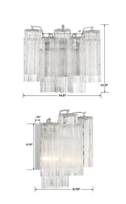 Crystorama ADD-302-CH-CL Addis Two Light Wall Sconce Polished Chrome Alternate Image 4.jpg