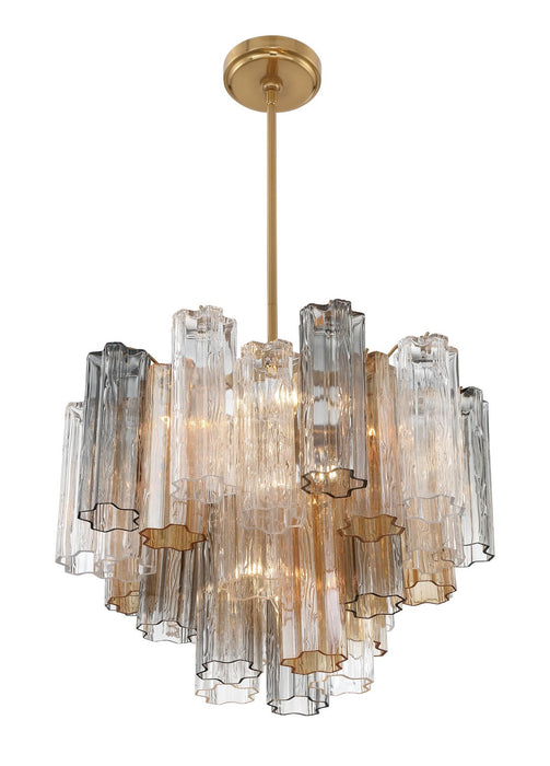 Crystorama ADD-306-AG-AU Addis Six Light Chandelier Aged Brass Alternate Image 2.jpg