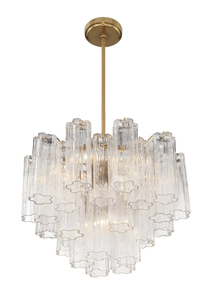 Crystorama ADD-306-AG-CL Addis Six Light Chandelier Aged Brass Alternate Image 2.jpg