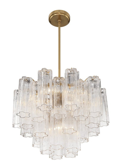 Crystorama ADD-306-AG-CL Addis Six Light Chandelier Aged Brass Alternate Image 2.jpg