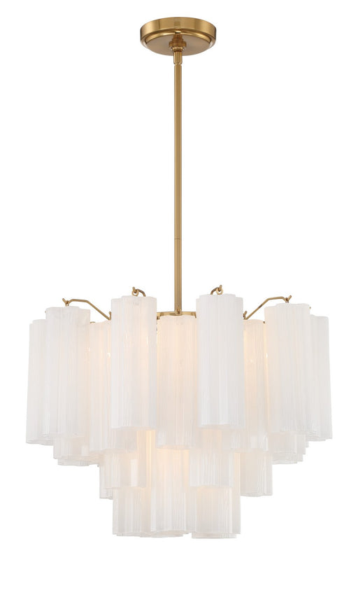 Crystorama ADD-306-AG-WH Addis Six Light Chandelier Aged Brass Alternate Image.jpg