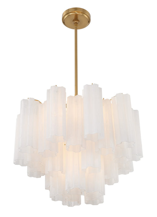 Crystorama ADD-306-AG-WH Addis Six Light Chandelier Aged Brass Alternate Image 2.jpg