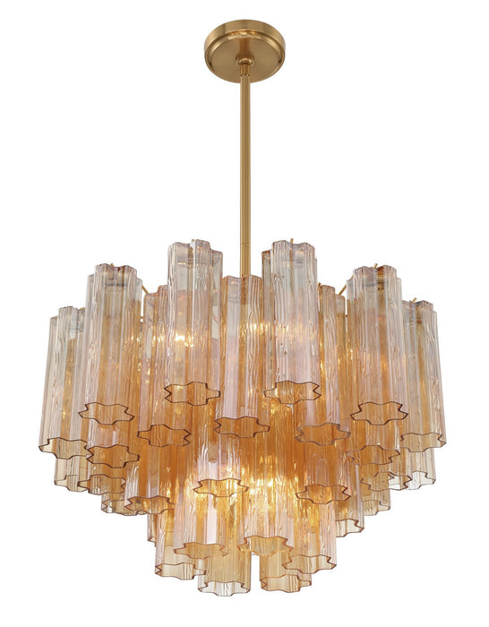 Crystorama ADD-308-AG-AM Addis Nine Light Chandelier Aged Brass Alternate Image 2.jpg
