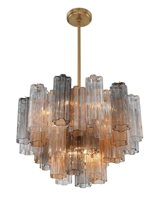 Crystorama ADD-308-AG-AU Addis Nine Light Chandelier Aged Brass Alternate Image 2.jpg
