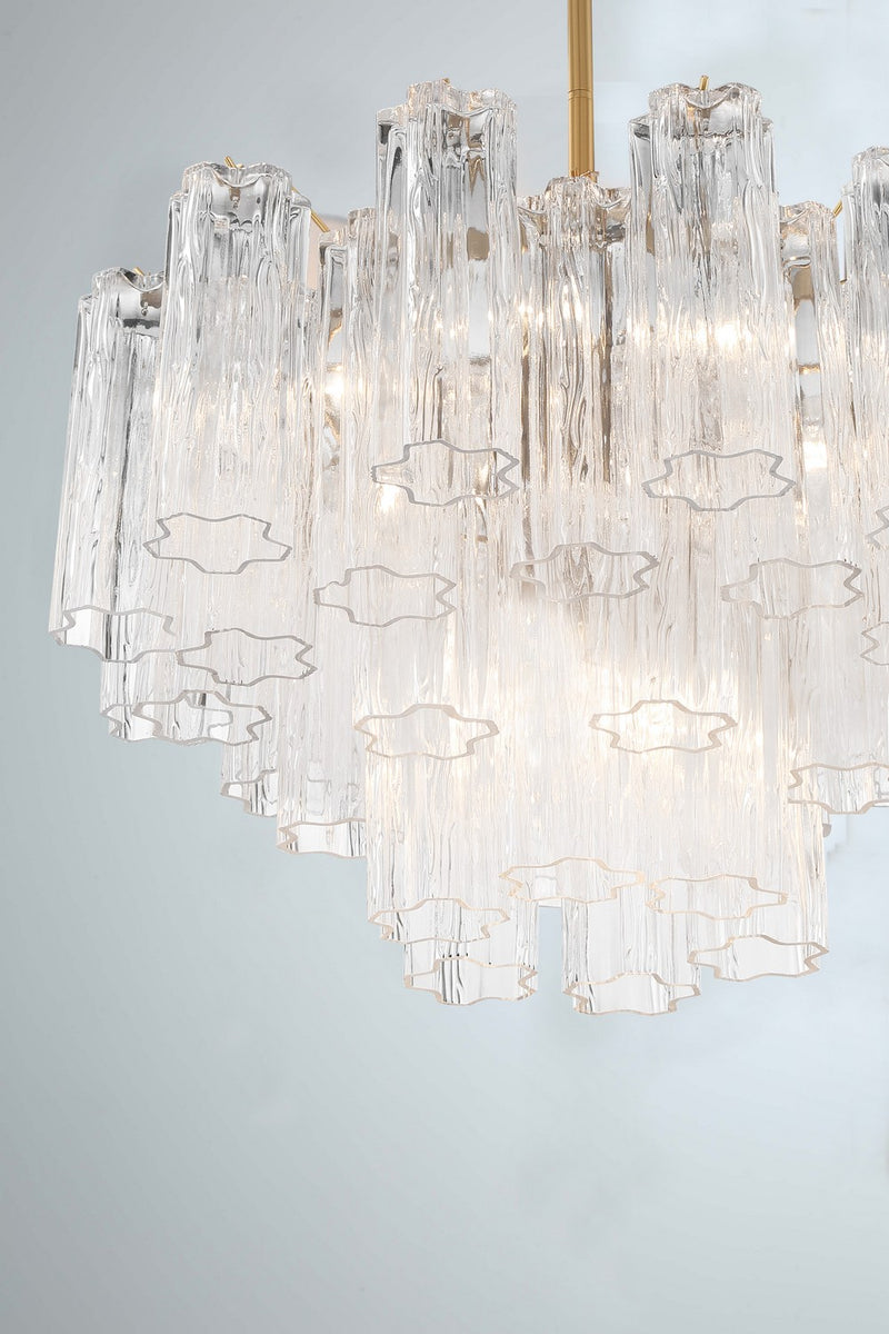 Crystorama ADD-308-AG-CL Addis Nine Light Chandelier Aged Brass Alternate Image 4.jpg