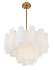 Crystorama ADD-308-AG-WH Addis Nine Light Chandelier Aged Brass Alternate Image 2.jpg