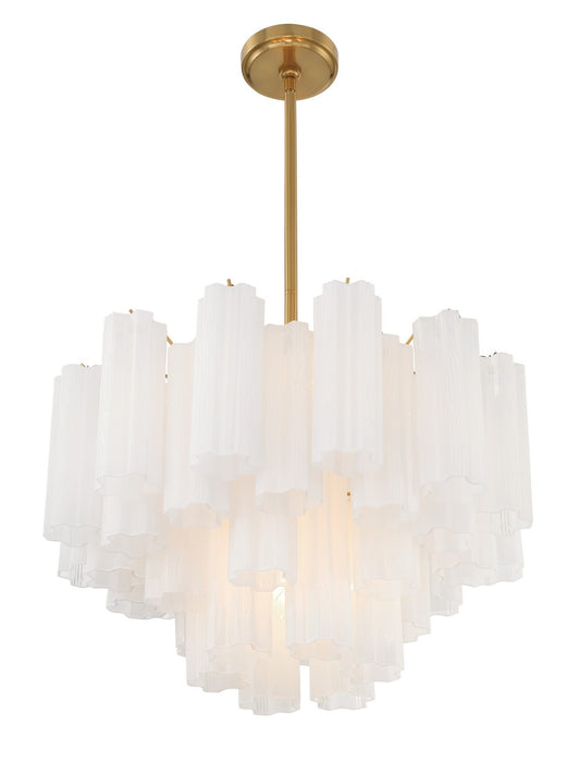 Crystorama ADD-308-AG-WH Addis Nine Light Chandelier Aged Brass Alternate Image 2.jpg