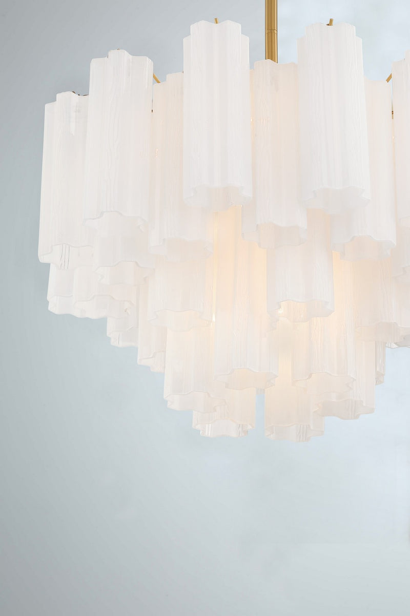 Crystorama ADD-308-AG-WH Addis Nine Light Chandelier Aged Brass Alternate Image 4.jpg