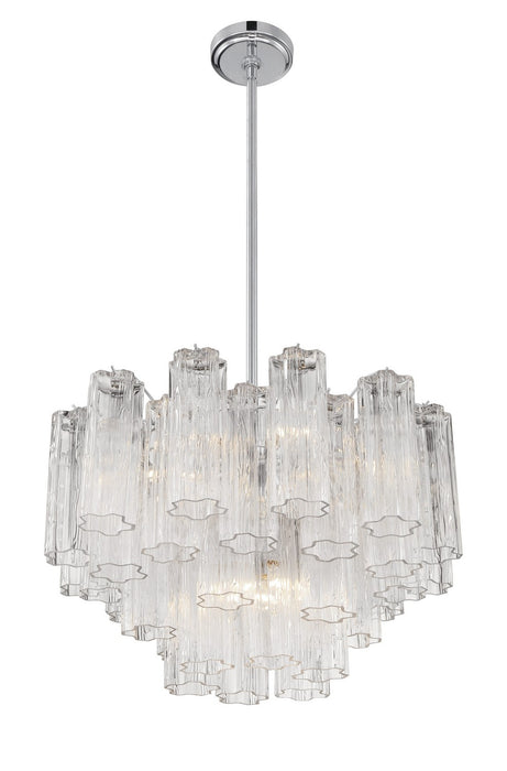Crystorama ADD-308-CH-CL Addis Nine Light Chandelier Polished Chrome Alternate Image 2.jpg