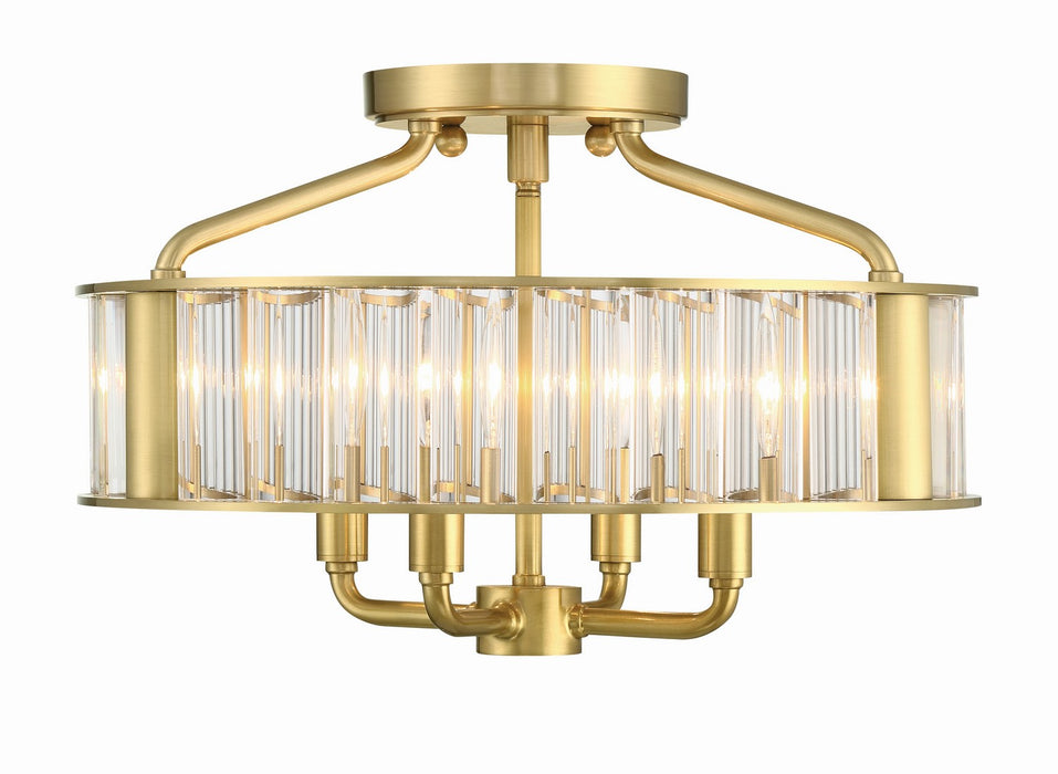 Crystorama FAR-6000-AG Farris Four Light Semi Flush Mount Aged Brass Alternate Image 2.jpg