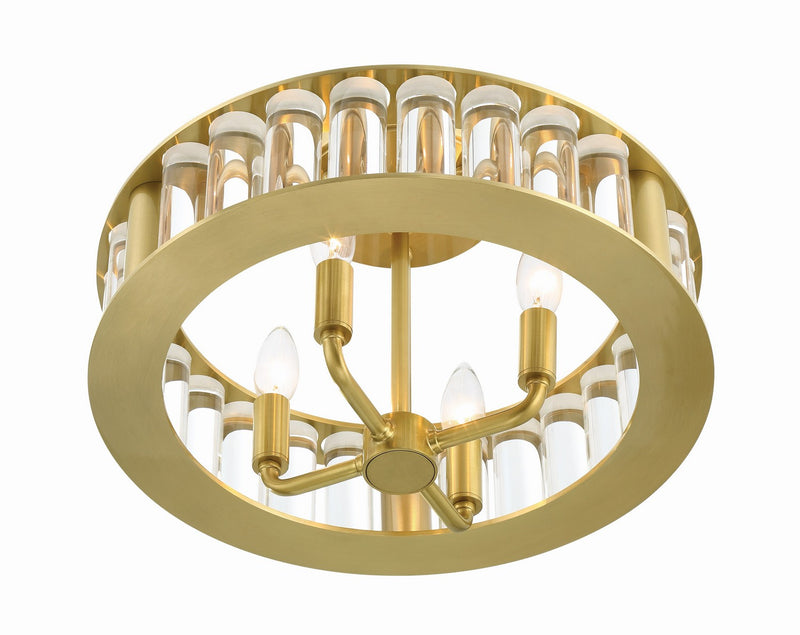 Crystorama FAR-6000-AG Farris Four Light Semi Flush Mount Aged Brass Alternate Image 4.jpg