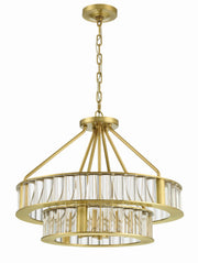 Crystorama FAR-6006-AG Farris Six Light Chandelier Aged Brass Alternate Image.jpg