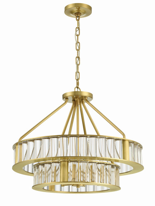 Crystorama FAR-6006-AG Farris Six Light Chandelier Aged Brass Alternate Image.jpg