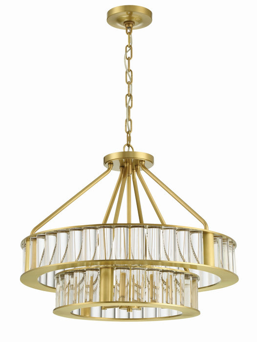 Crystorama FAR-6006-AG Farris Six Light Chandelier Aged Brass Alternate Image.jpg