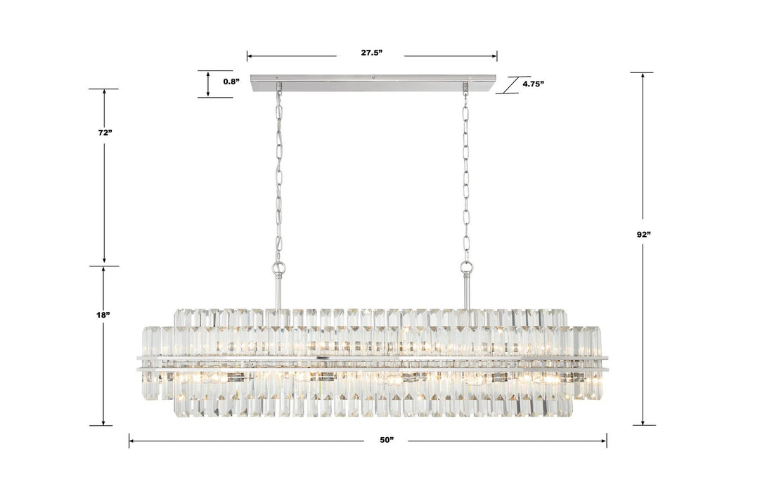 Crystorama HAY-1417-PN Hayes 16 Light Chandelier Polished Nickel Alternate Image 4.jpg