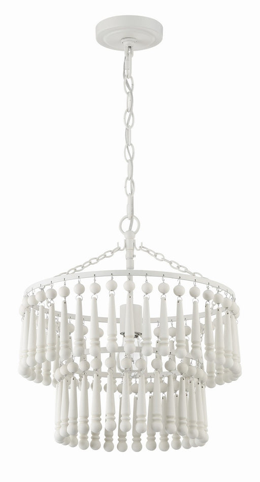 Crystorama TIA-7100-MT Tiana One Light Pendant Matte White Alternate Image.jpg