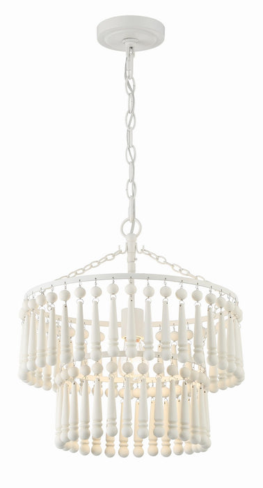 Crystorama TIA-7100-MT Tiana One Light Pendant Matte White Alternate Image 2.jpg