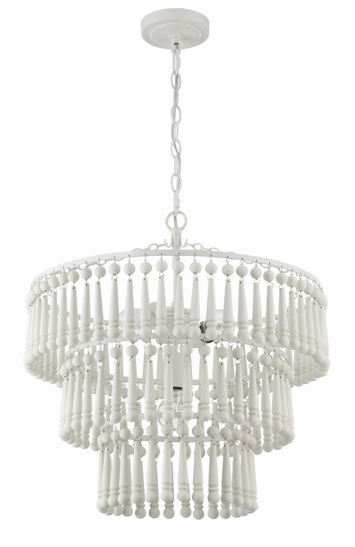 Crystorama TIA-7103-MT Tiana Three Light Pendant Matte White Alternate Image.jpg