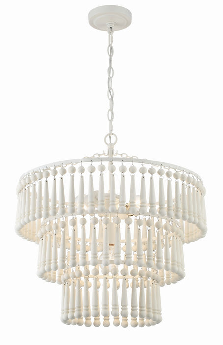 Crystorama TIA-7103-MT Tiana Three Light Pendant Matte White Alternate Image 2.jpg