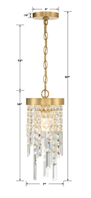 Crystorama WIN-210-GA-CL-MWP Winfield One Light Pendant Antique Gold Alternate Image 4.jpg