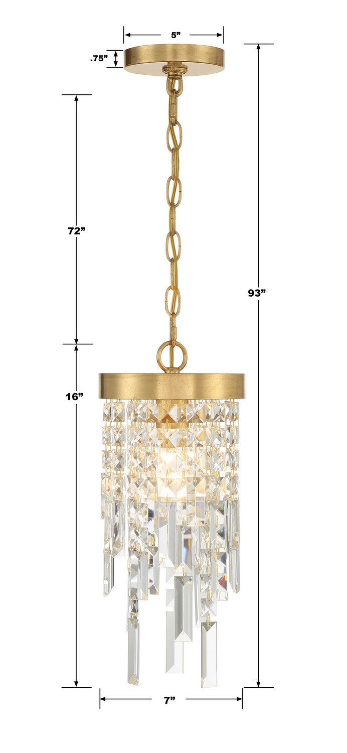 Crystorama WIN-210-GA-CL-MWP Winfield One Light Pendant Antique Gold Alternate Image 4.jpg