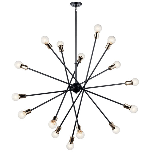 Kichler 52537BK 16 Light Chandelier, Black (2)