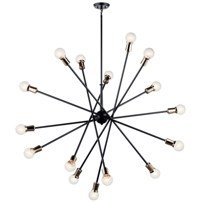 Kichler 52537BK 16 Light Chandelier, Black (2)