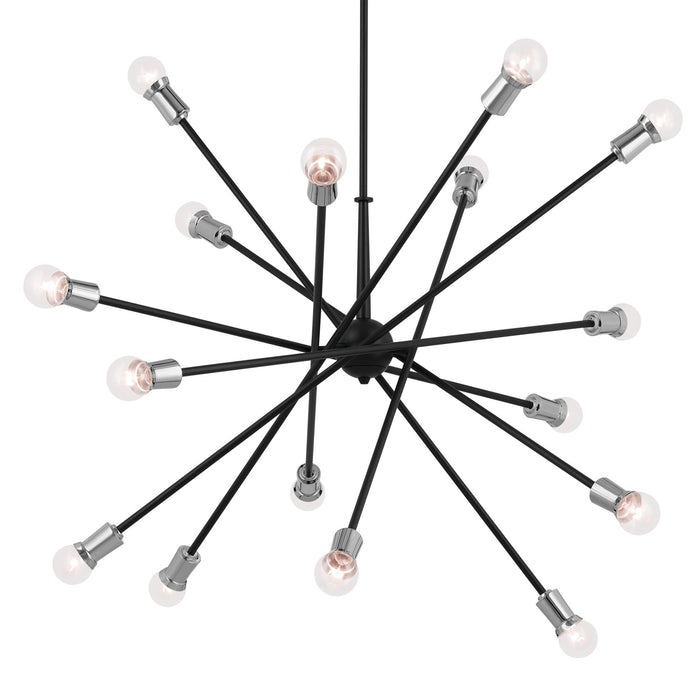 Kichler 52537BK 16 Light Chandelier, Black (6)