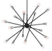 Kichler 52537BK 16 Light Chandelier, Black (6)
