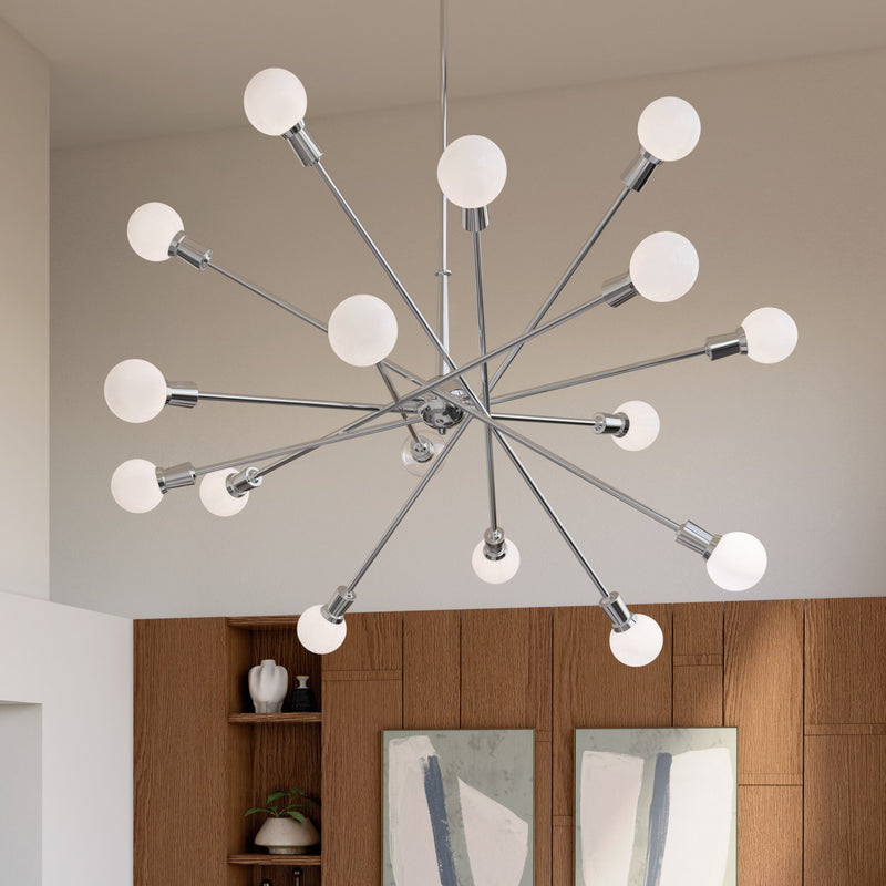 Kichler 52537CH 16 Light Chandelier, Chrome (6)