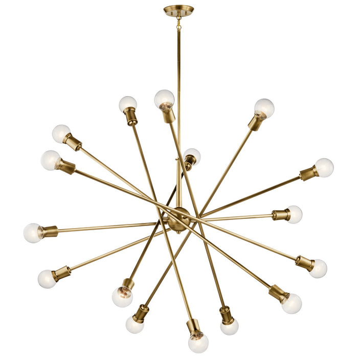 Kichler 52537NBR 16 Light Chandelier, Natural Brass (2)