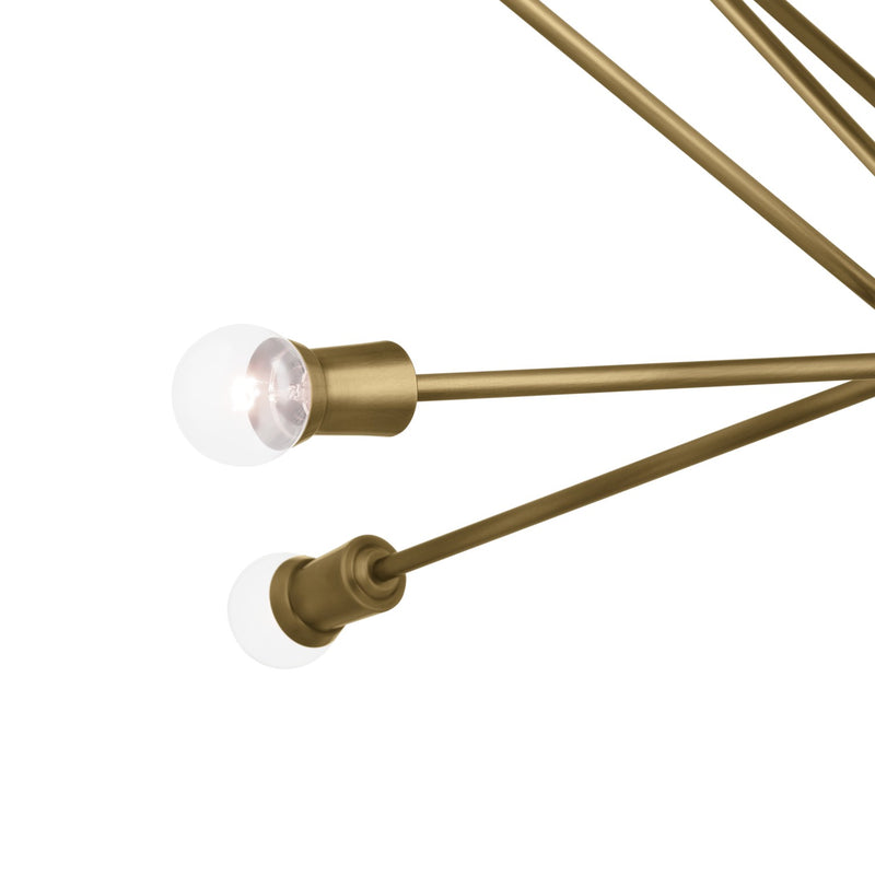 Kichler 52537NBR 16 Light Chandelier, Natural Brass (4)