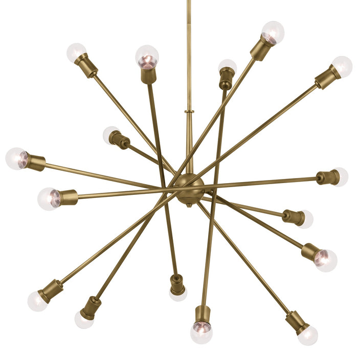 Kichler 52537NBR 16 Light Chandelier, Natural Brass (5)